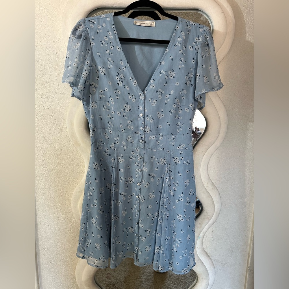 Abercrombie and Fitch Blue Floral Dress Size M